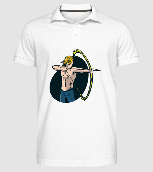Fată arcaș Anime model alb pe tricou