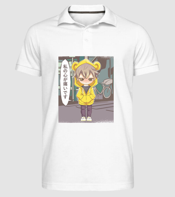 Anime Manga scenă model alb pe tricou