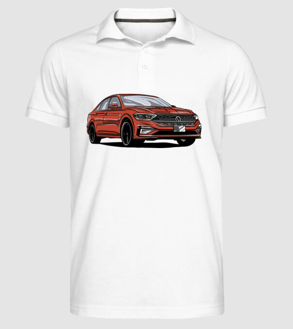 Mașină model alb pe tricou