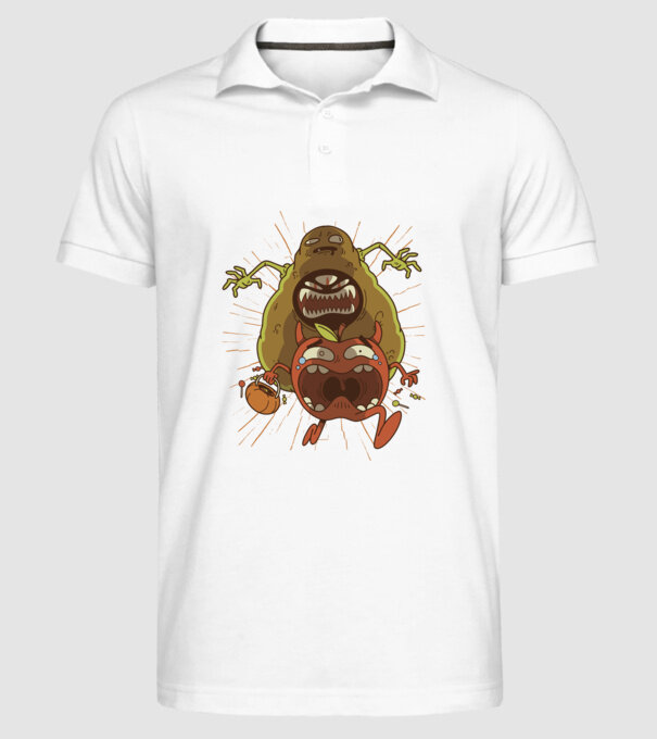 Monstru Avocado model alb pe tricou