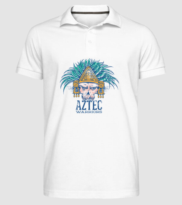 Aztec Warriors model alb pe tricou