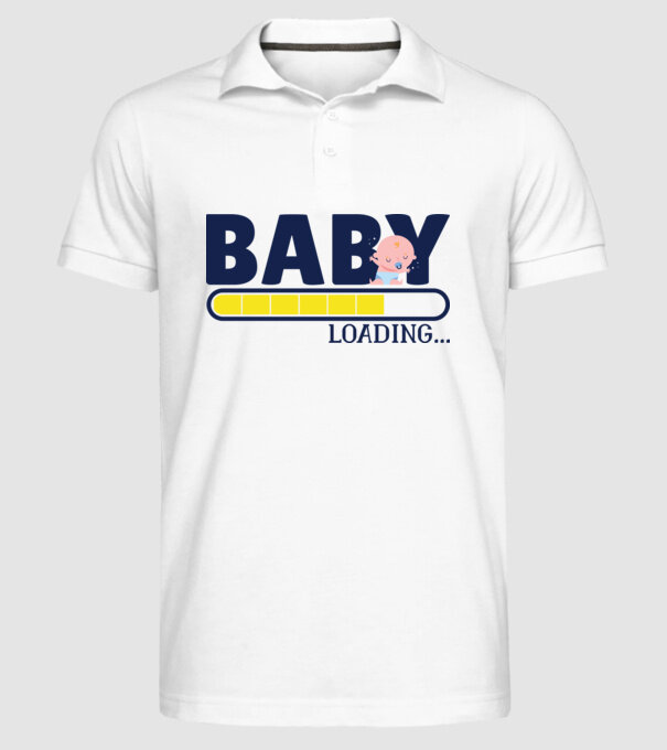 Baby is loading - tricou amuzant pentru mămici model alb pe tricou