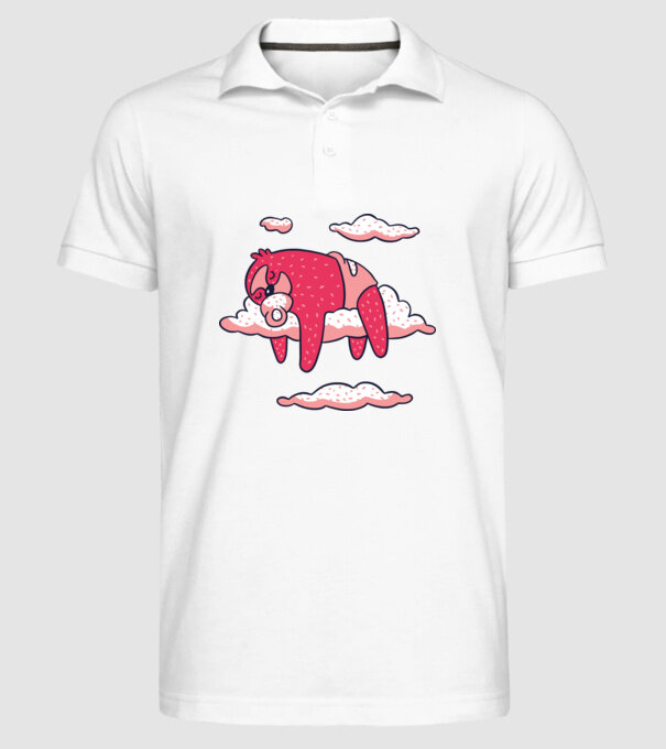 Bebeluș Leneș doarme model alb pe tricou