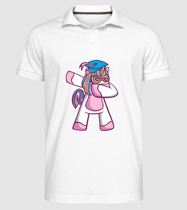 Unicorn Absolvent DAB model alb pe tricou