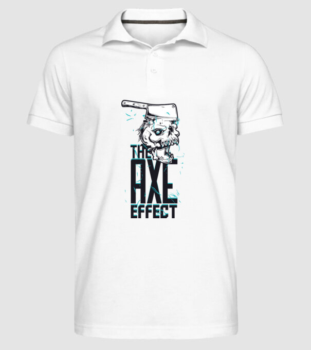 Efectul topor model alb pe tricou