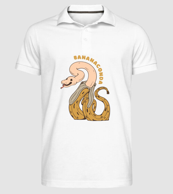Bananaconda model alb pe tricou