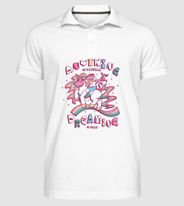 Orice este posibil Unicorn model alb pe tricou