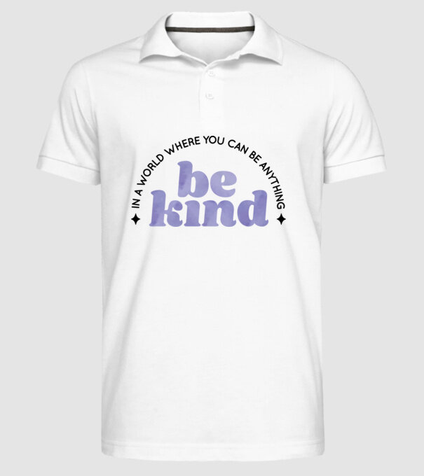 Be kind model alb pe tricou
