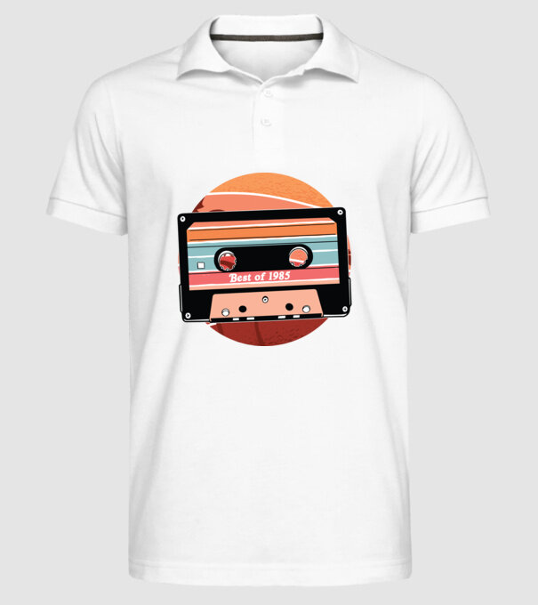 Best of 1985 retro Tape Birthday model alb pe tricou