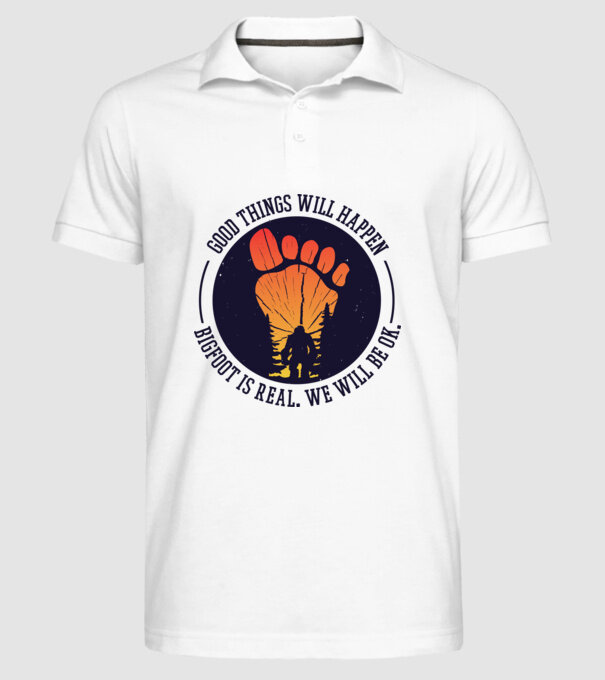 Bigfoot is real model alb pe tricou