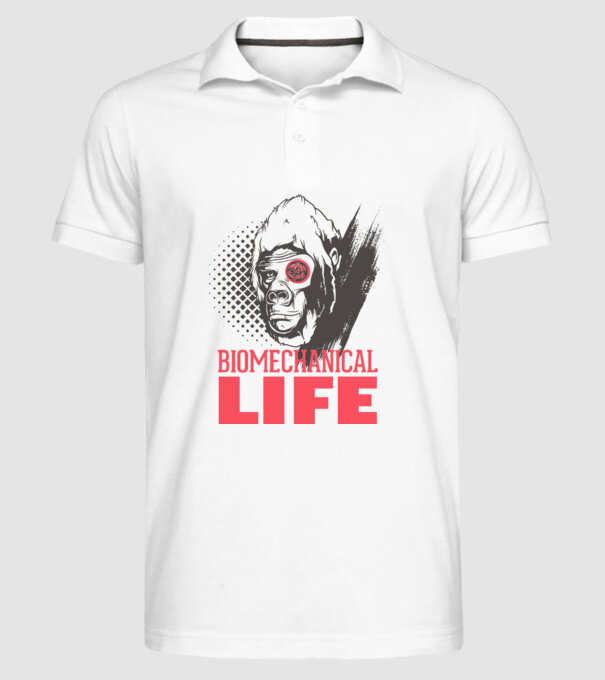 Biomechanical Life 2 model alb pe tricou