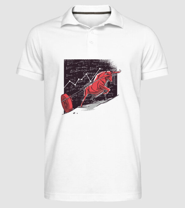 Taur Bitcoin model alb pe tricou