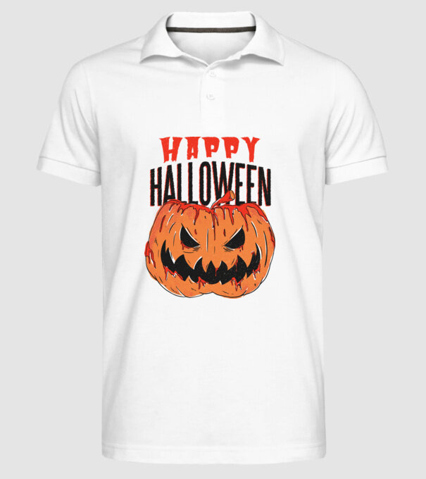 Happy Halloween Pumpkin model alb pe tricou