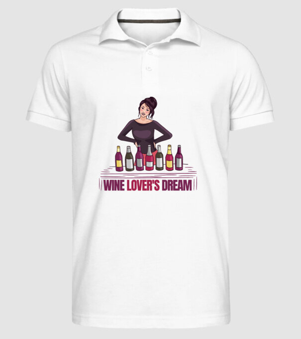 Degustare de vinuri model alb pe tricou