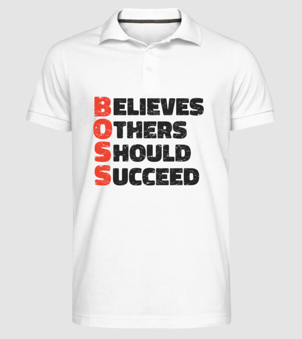 BOSS Șef model alb pe tricou