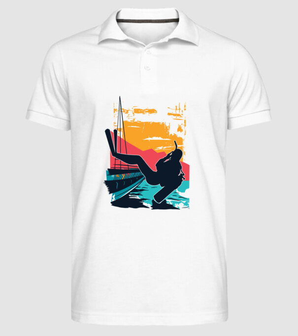 Tricou Scafandru Retro model alb pe tricou