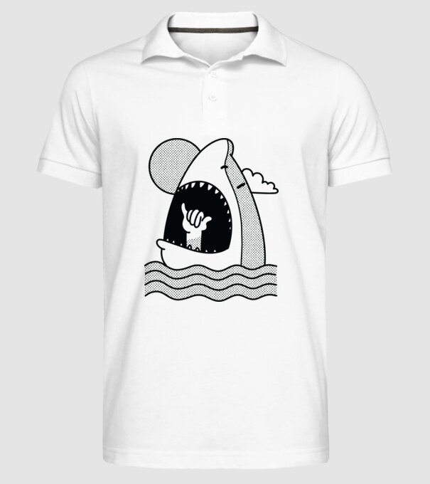Rechin Aloha model alb pe tricou