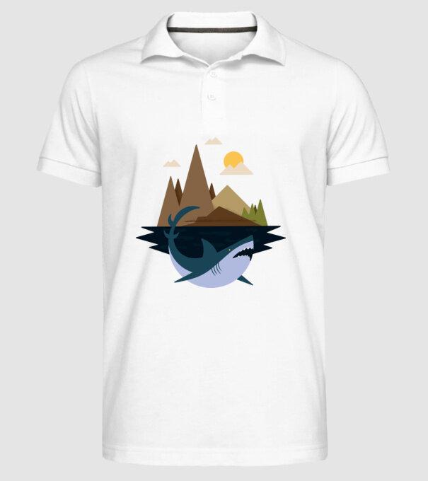 Rechin Natură model alb pe tricou