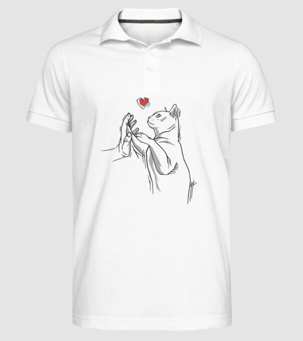 Prietenie Pisică Cal model alb pe tricou