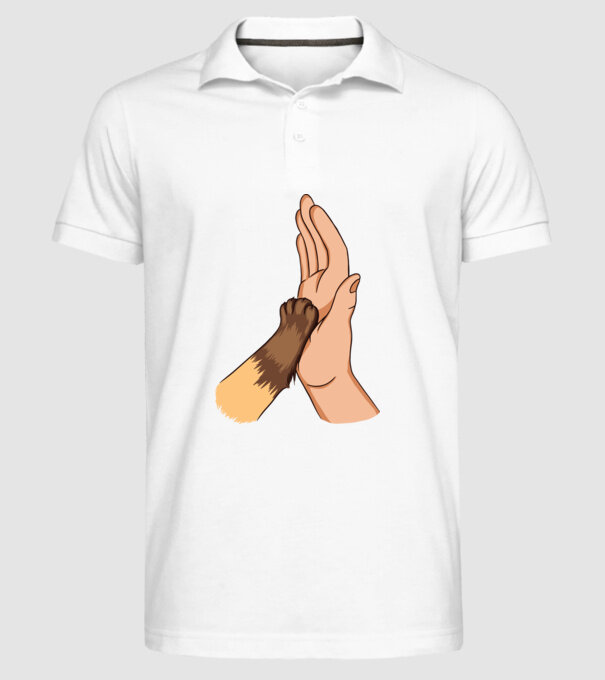 Labă de Pisică model alb pe tricou