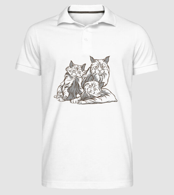 Pisicuțe model alb pe tricou