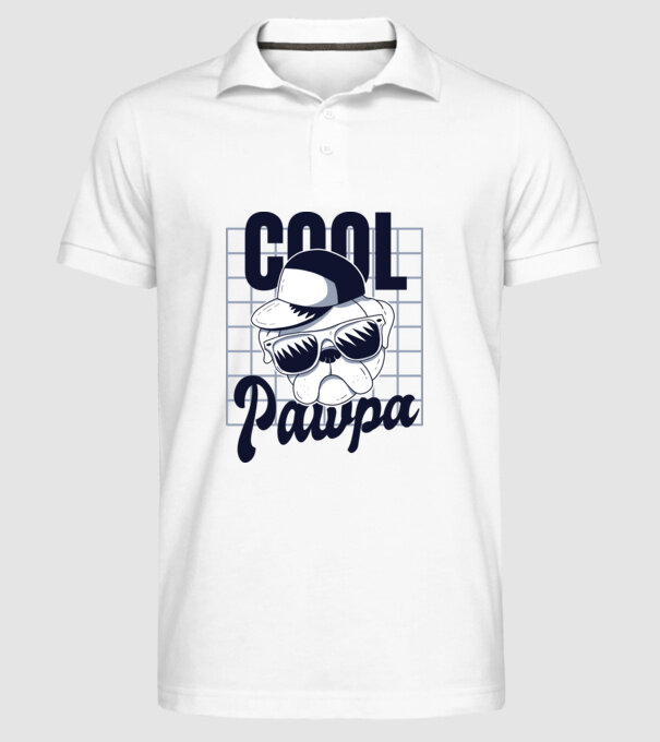 Cool Pawpa model alb pe tricou