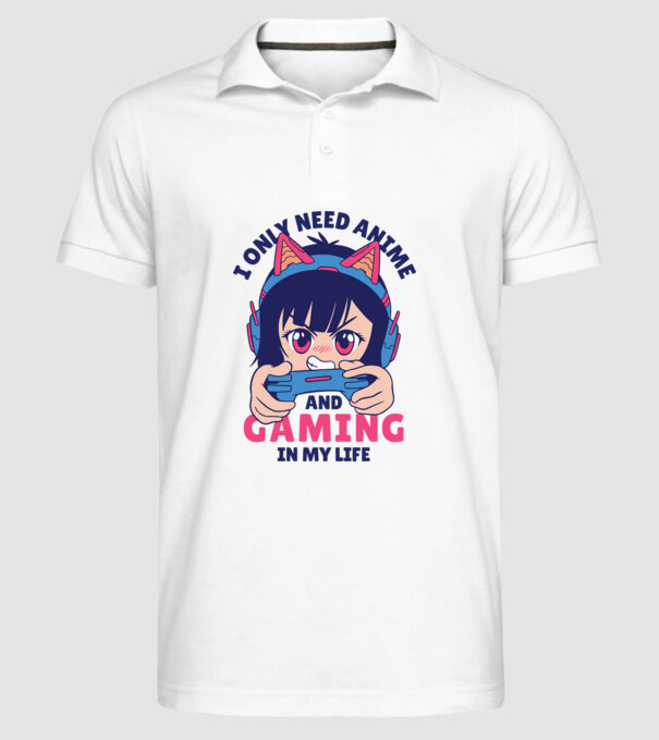 Am nevoie doar de Anime și Jocuri model alb pe tricou