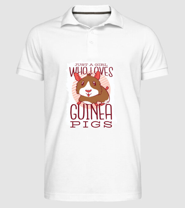Doar o fată care iubește porcușorii de Guineea model alb pe tricou