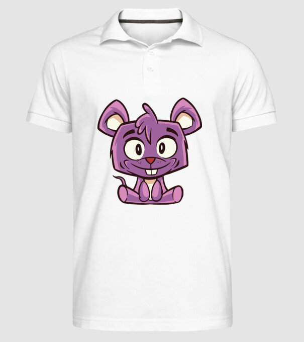 Șoarece drăguț model alb pe tricou