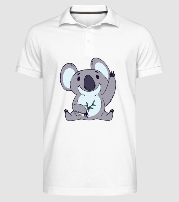 Koala drăguț model alb pe tricou