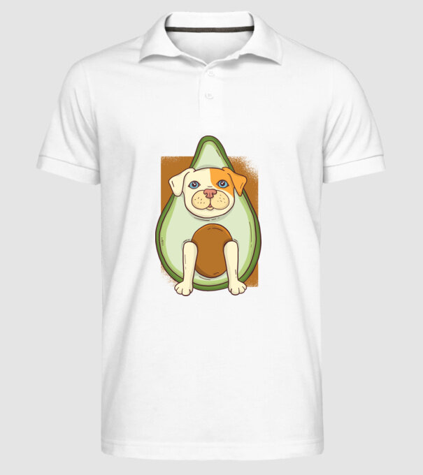 Pitbull Drăguț Avocado model alb pe tricou
