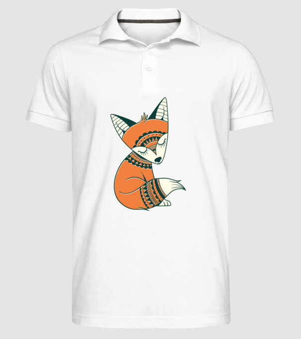 Vulpe drăguță model alb pe tricou