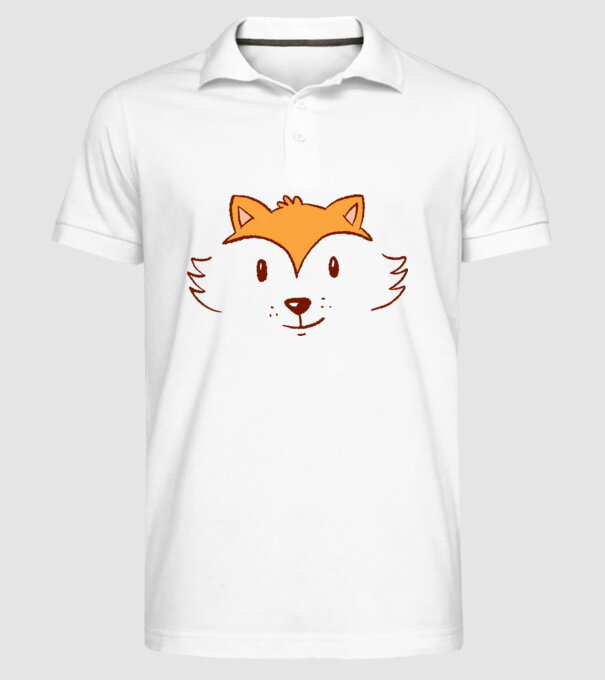 Cap de vulpe drăguț model alb pe tricou
