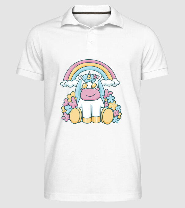 Unicorn drăguț model alb pe tricou
