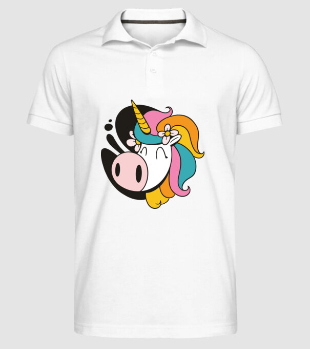 Unicorn drăguț model alb pe tricou
