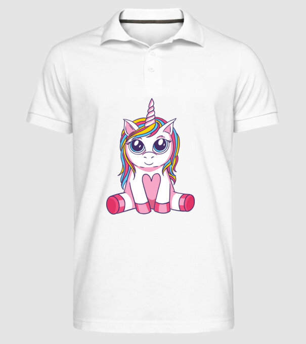 Unicorn drăguț model alb pe tricou