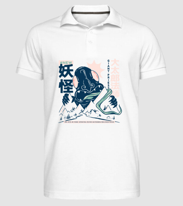 Daidarabotchi Yokai Anime model alb pe tricou