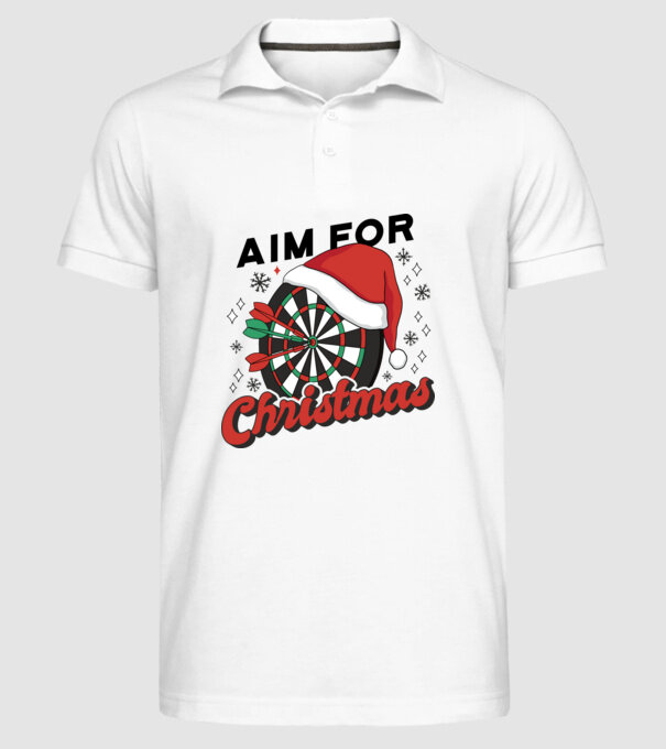 Darts Crăciun model alb pe tricou