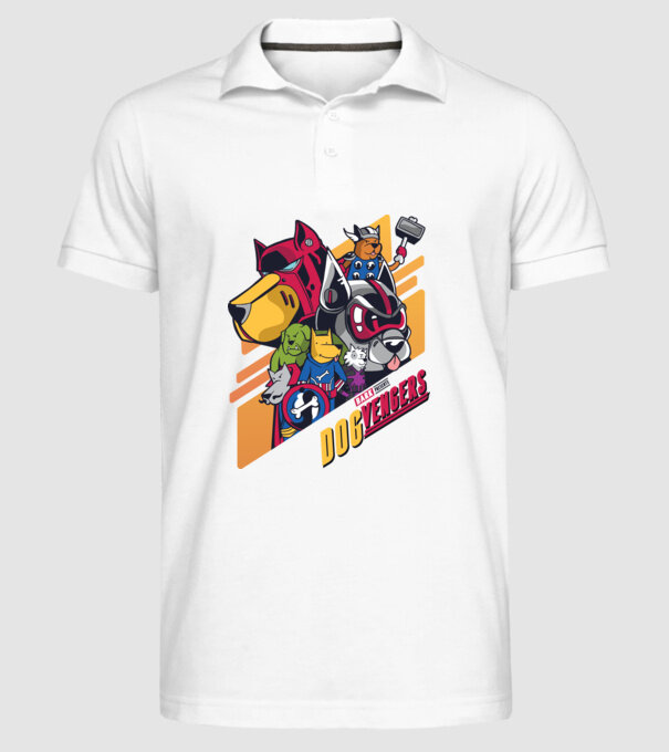 Dogvengers Câini Eroi model alb pe tricou
