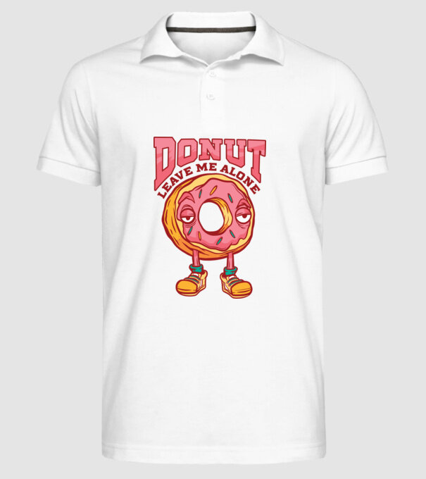 Donut leave me alone model alb pe tricou