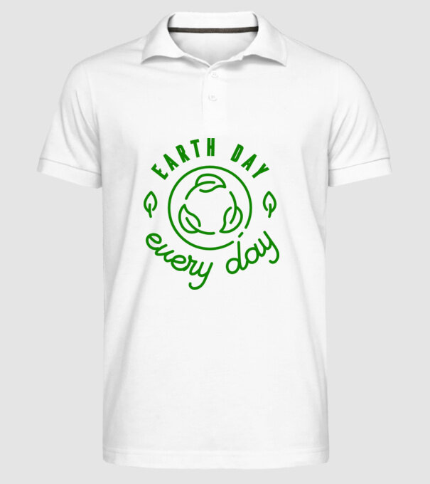 Earth Day Every Day - Ziua Pământului model alb pe tricou