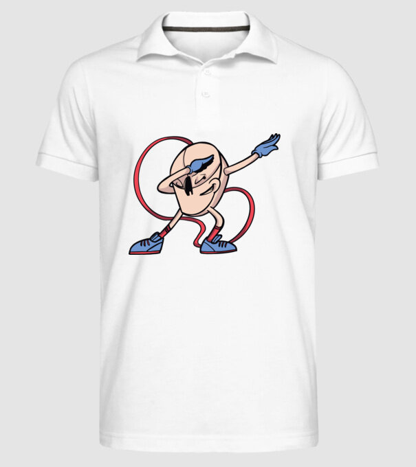 Șoarece DAB model alb pe tricou