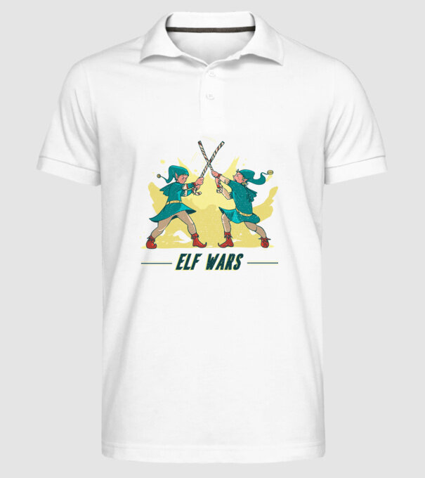 Războiul elfilor model alb pe tricou