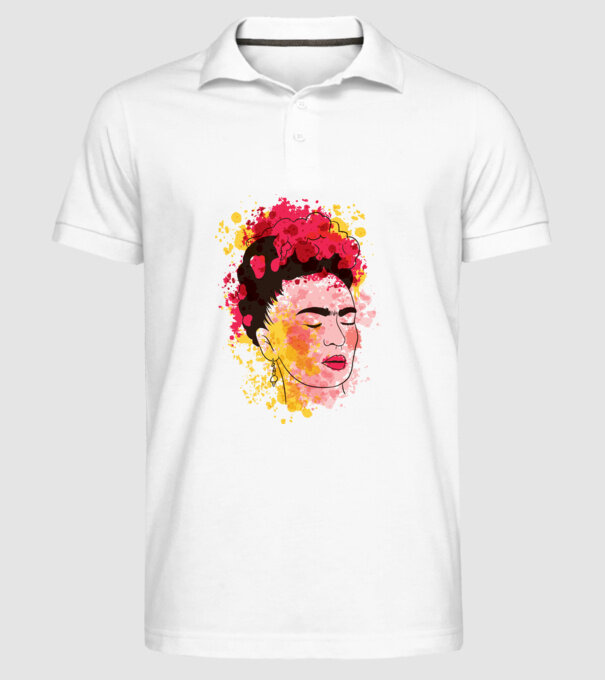Frida Kahlo model alb pe tricou
