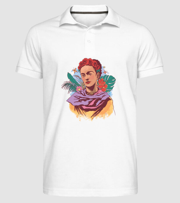 Portret Frida Kahlo model alb pe tricou