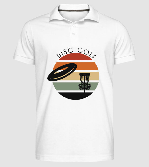 Frizbi Golf model alb pe tricou