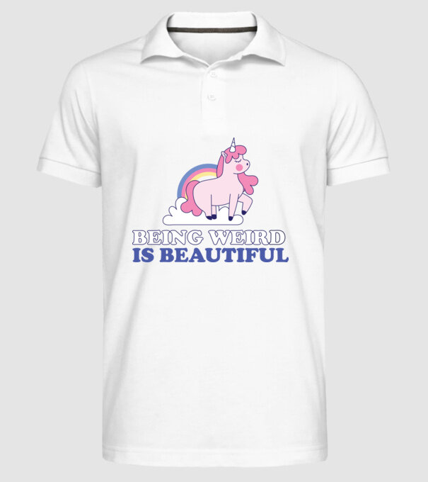 A fi ciudat este minunat Unicorn model alb pe tricou