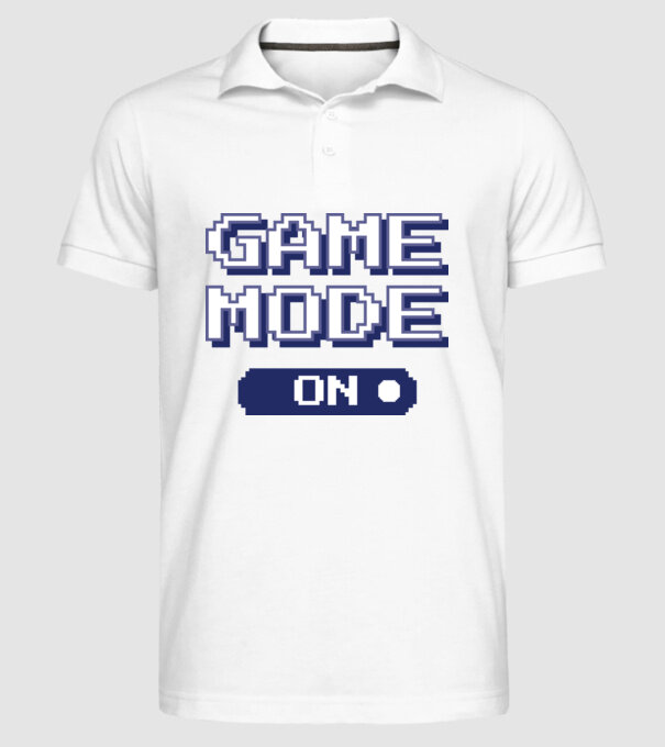 Game mode on Gamer pixel model alb pe tricou