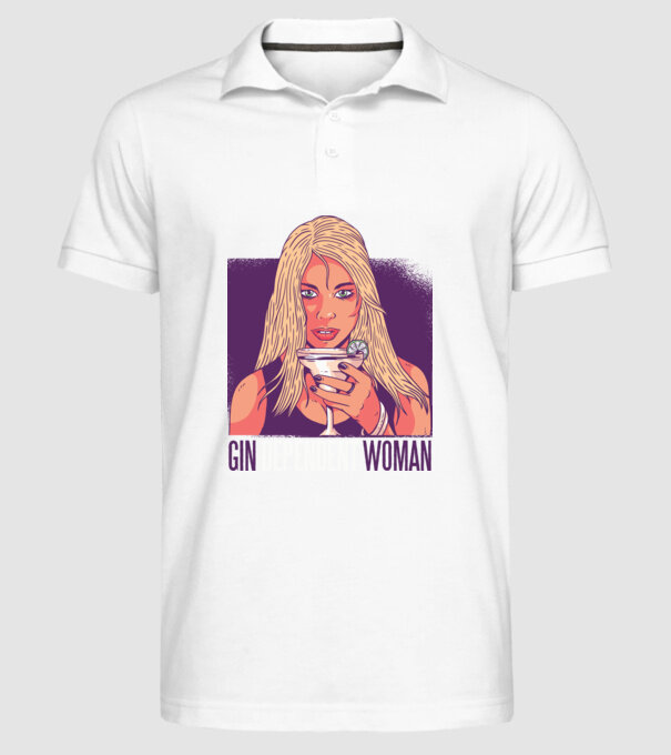 Gindependent Woman model alb pe tricou