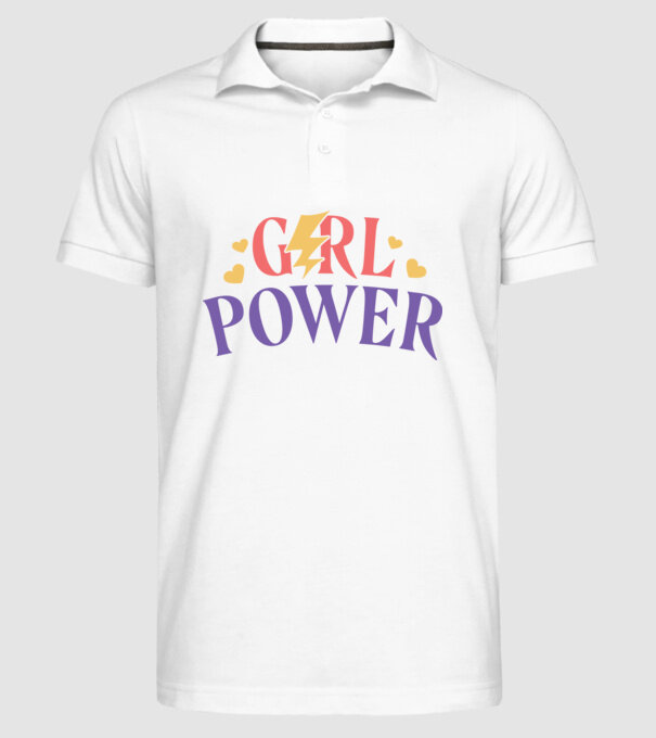 Girl Power Ziua Femeii model alb pe tricou